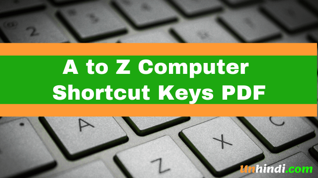 computer keys a to z